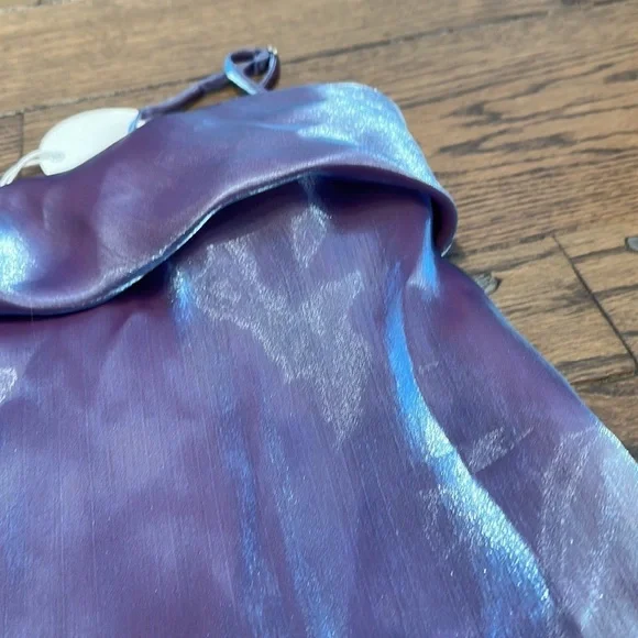 NWT Staud Iridescent Sugarplum Fairy Sheer Bubble Hem Speak Now Party Mini Dress - Picture 2 of 5